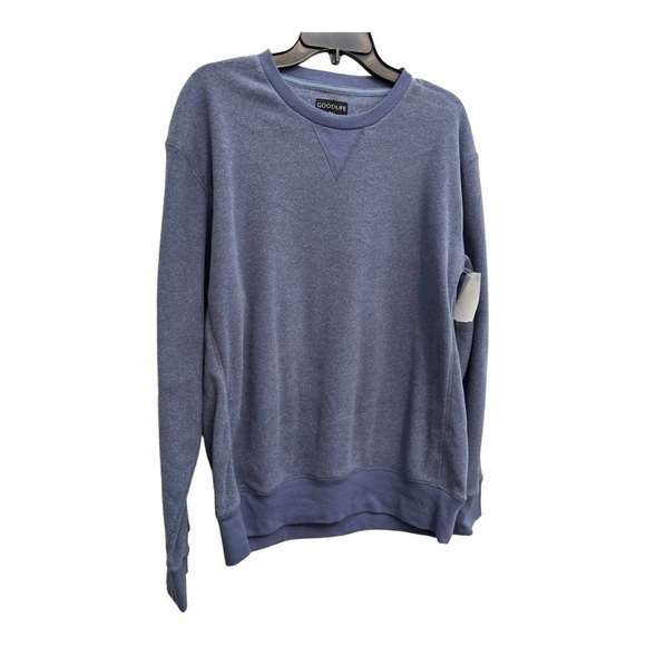 GOODLIFE  RECYCLED POLARTEC CREW SWEATSHIRT IN BLUE - Picture 4 of 12